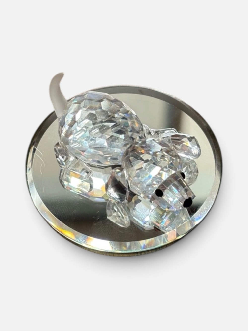 Vintage Swarovski Crystal Beagle Puppy Figurine Peaceful Countryside